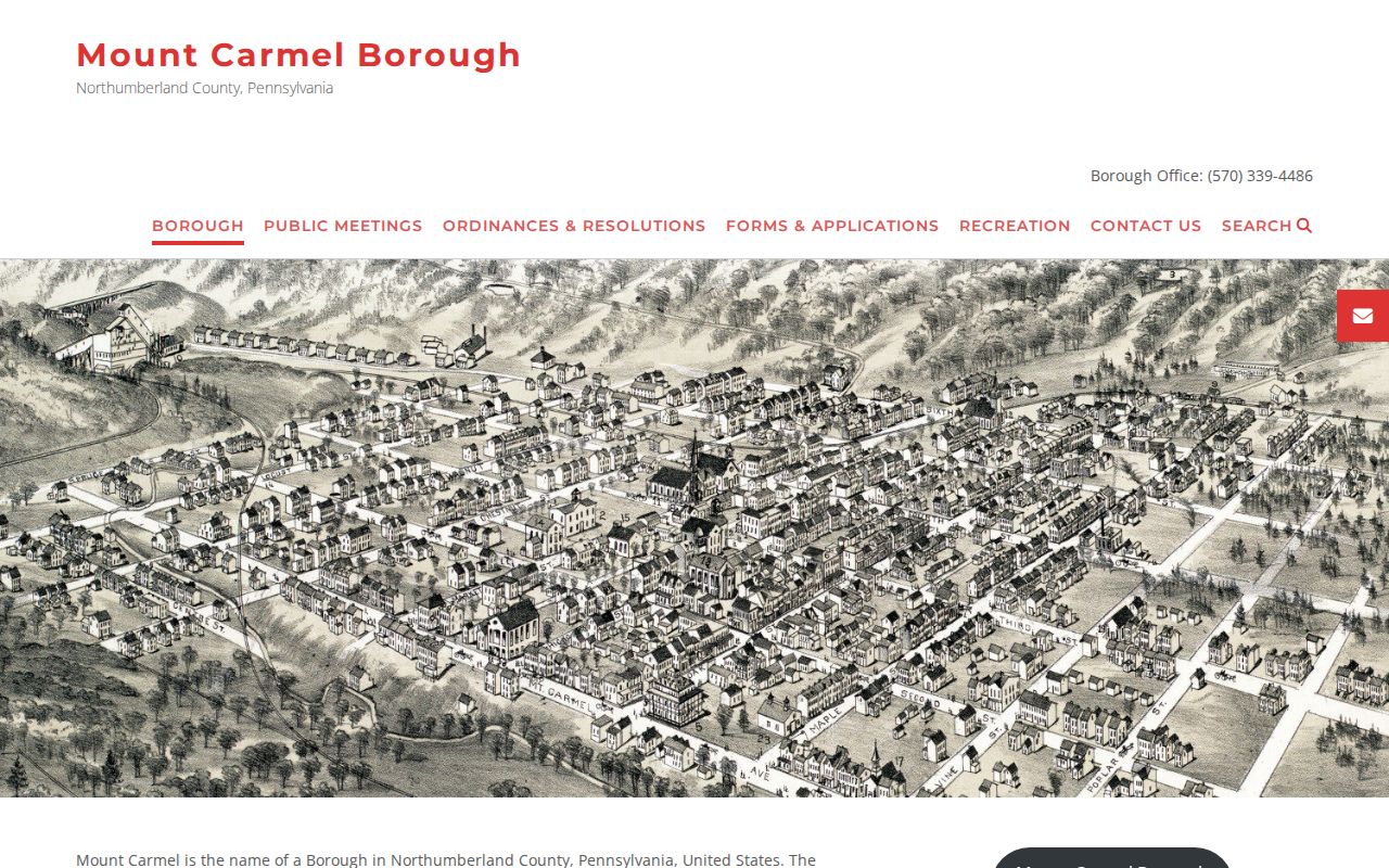 Mount Carmel criminal records context on the official borough government site